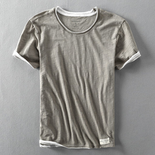 KAGEMI | DOUBLE-LAYER COTTON TEE