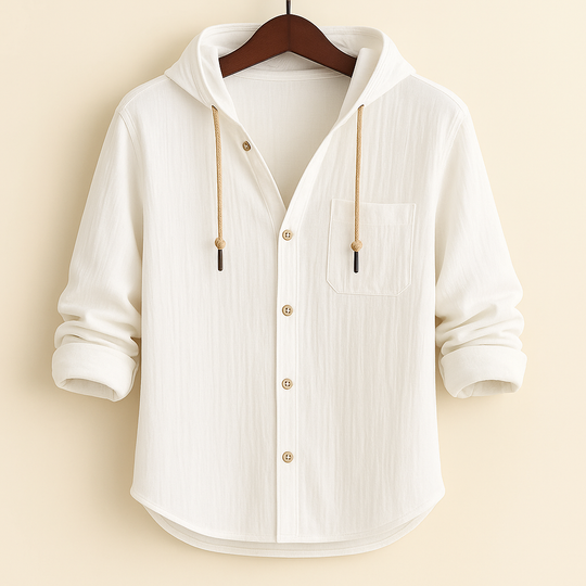 GEORGE | LUXURY SOFT COTTON SHIRT WITH HOOD