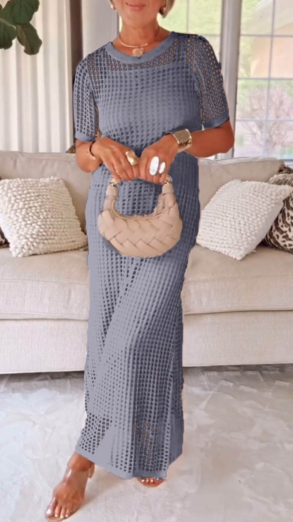 ELLA | ELEGANT BOAT NECK HOLLOW AIRY TWO-PIECE DRESS