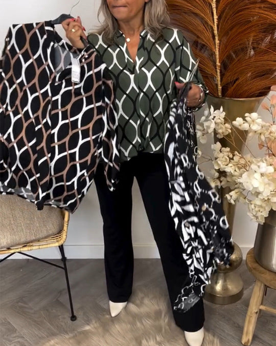 EMILY | BLOUSE WITH ABSTRACT PRINT