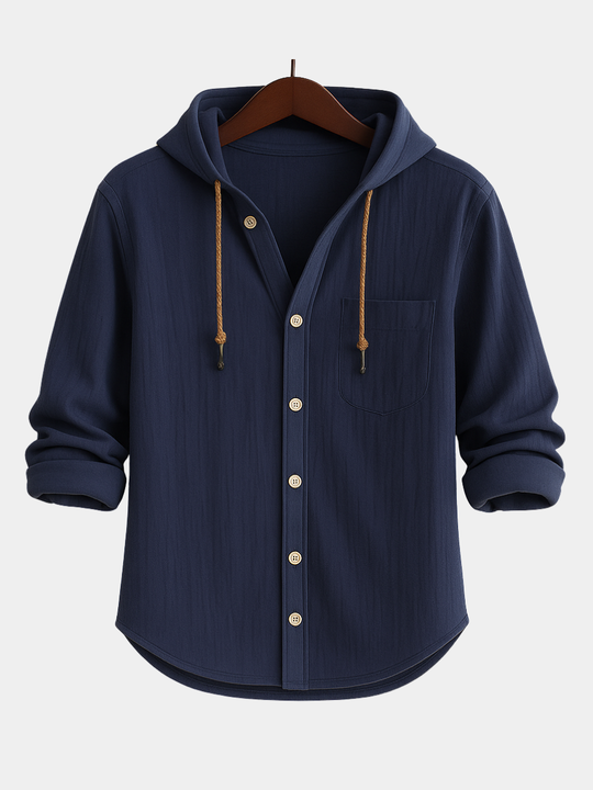 GEORGE | LUXURY SOFT COTTON SHIRT WITH HOOD