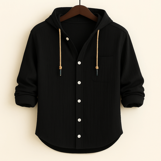 GEORGE | LUXURY SOFT COTTON SHIRT WITH HOOD