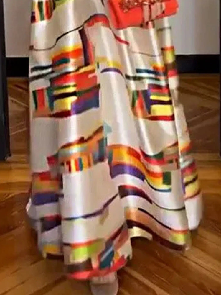 ISABEAU | GEOMETRIC MAXI DRESS