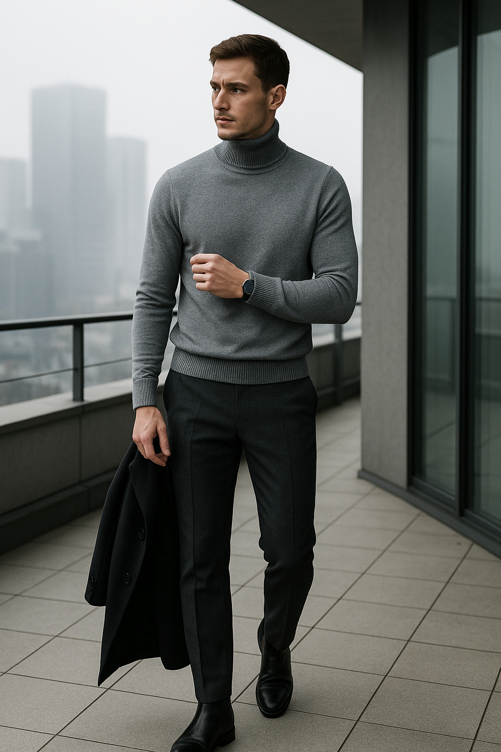 LOGAN | RIBBED TURTLENECK SWEATER