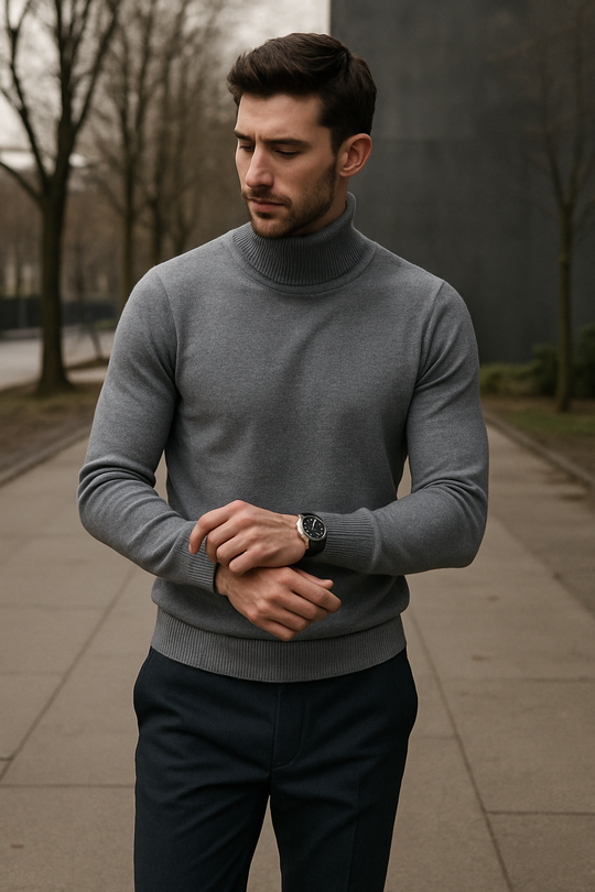 LOGAN | RIBBED TURTLENECK SWEATER