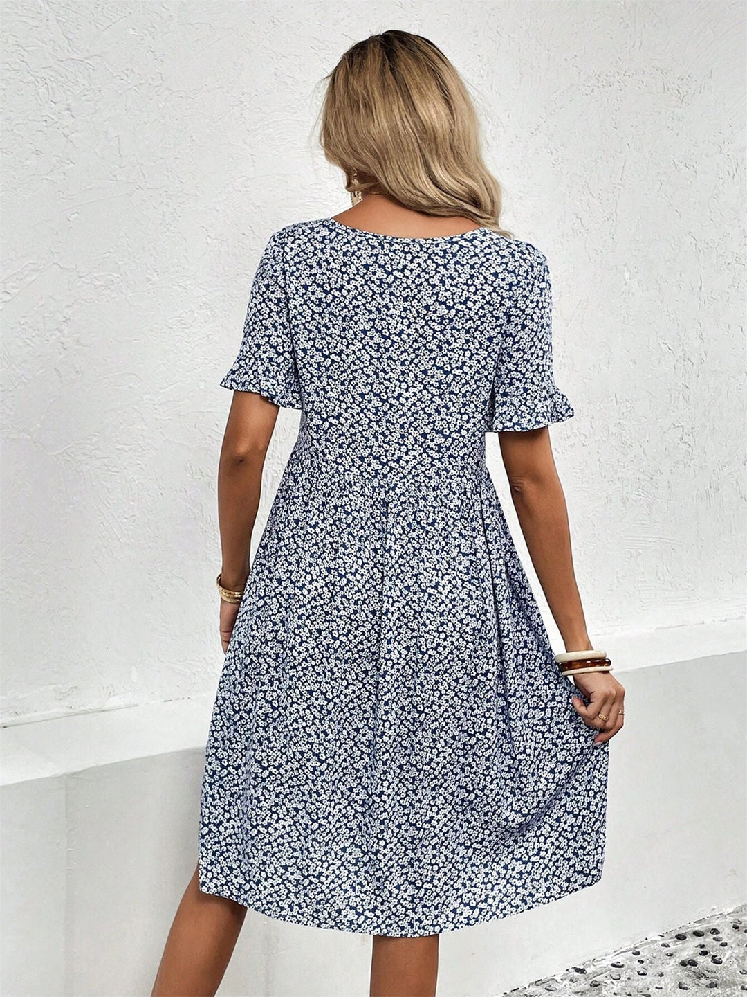 ELIZA | FLORAL PRINTED SUMMER DRESS WITH TUMMY COVERAGE