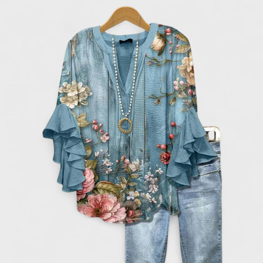 MAYA | BLOUSE WITH ELEGANT FLOWERS