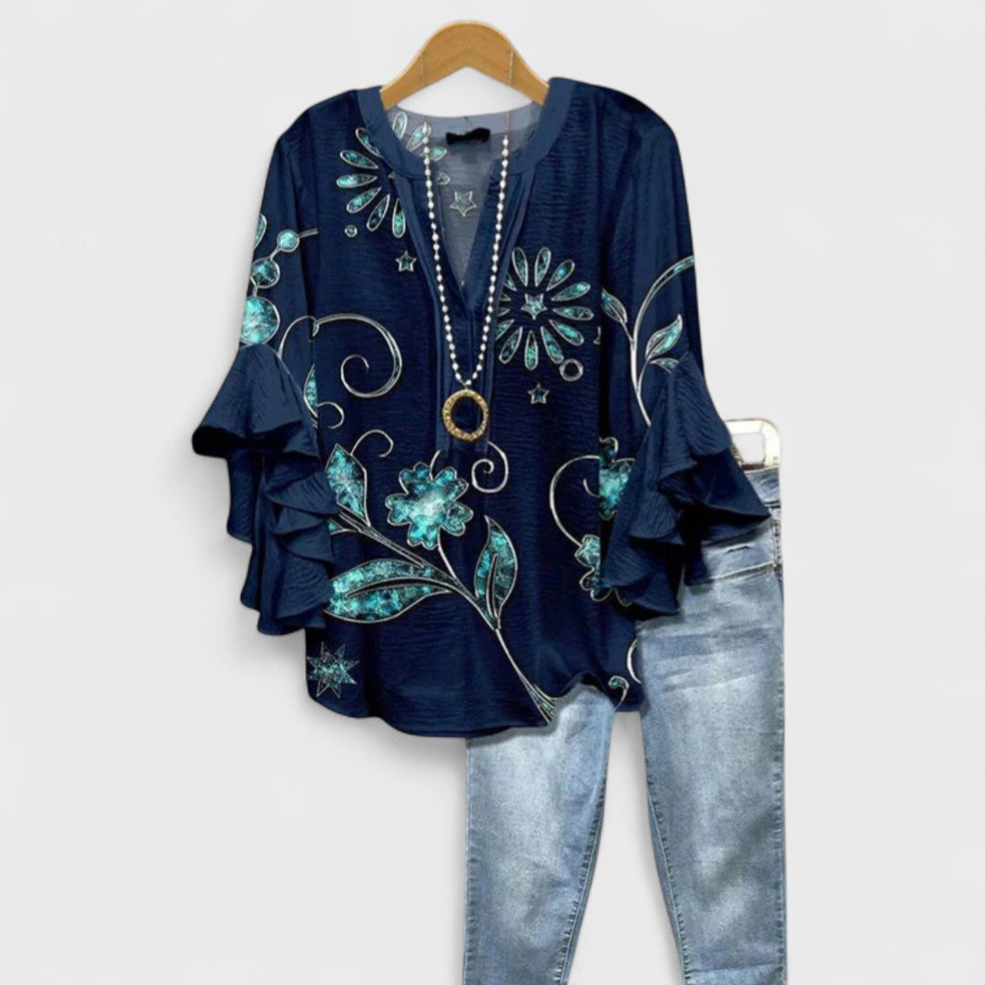 MAYA | BLOUSE WITH ELEGANT FLOWERS