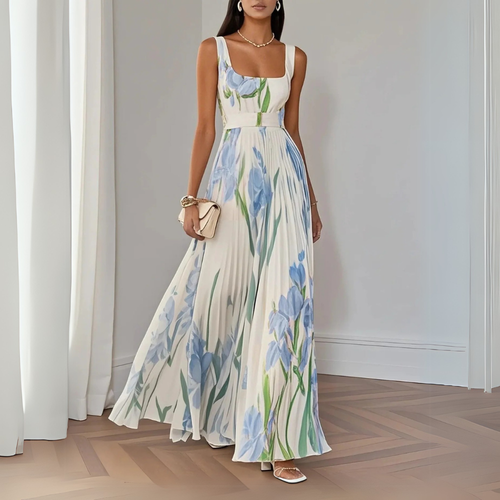 REVINA | ELEGANT FLORAL MAXI DRESS