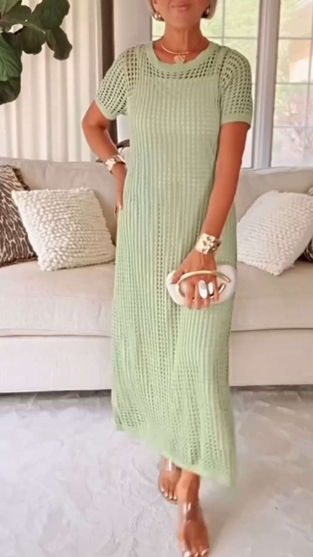 ELLA | ELEGANT BOAT NECK HOLLOW AIRY TWO-PIECE DRESS