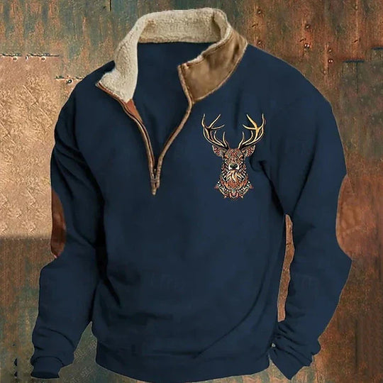 DAVID | SWEATER WITH DEER DETAIL