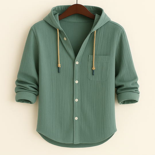 GEORGE | LUXURY SOFT COTTON SHIRT WITH HOOD