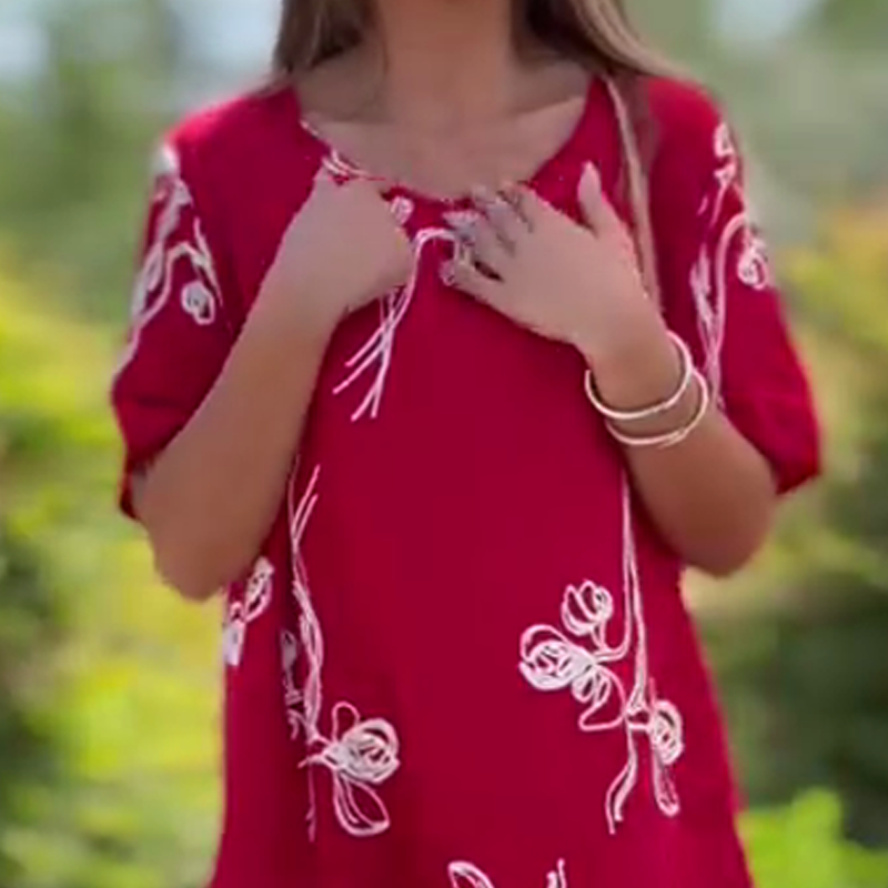 ALISON | CASUAL LOOSE DRESS WITH SHORT SLEEVES