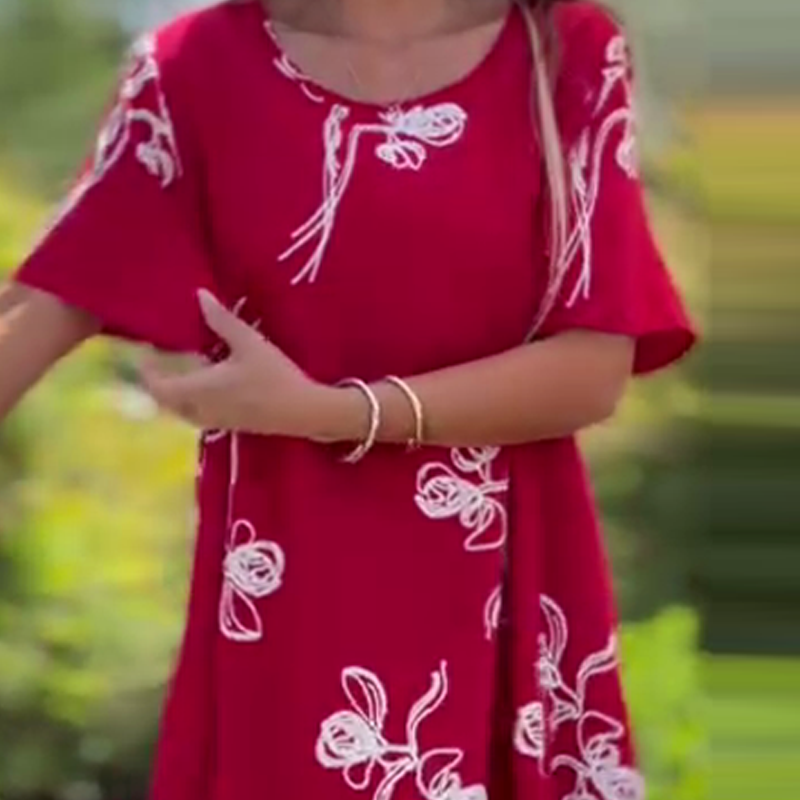 ALISON | CASUAL LOOSE DRESS WITH SHORT SLEEVES