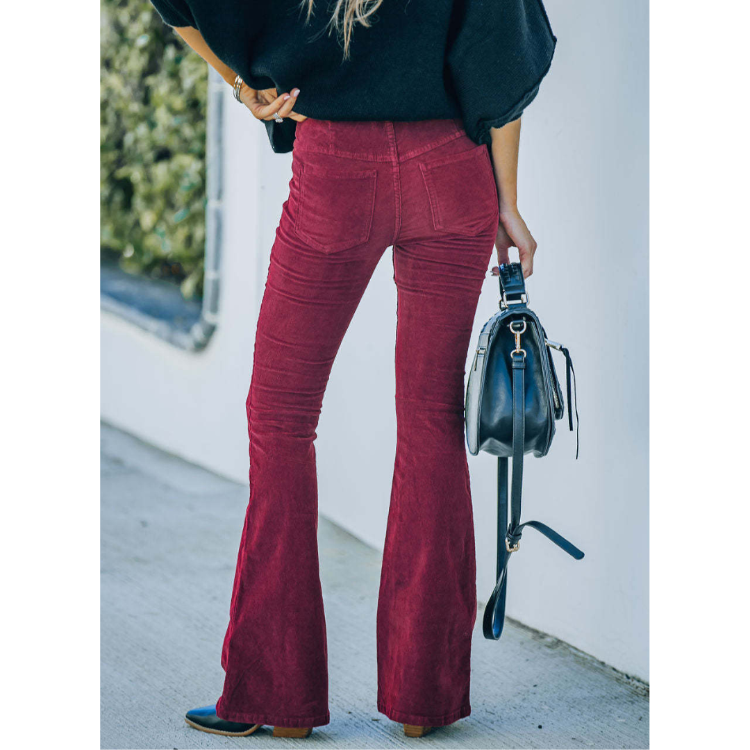CHLOE | CORDUROY FLARE TROUSERS