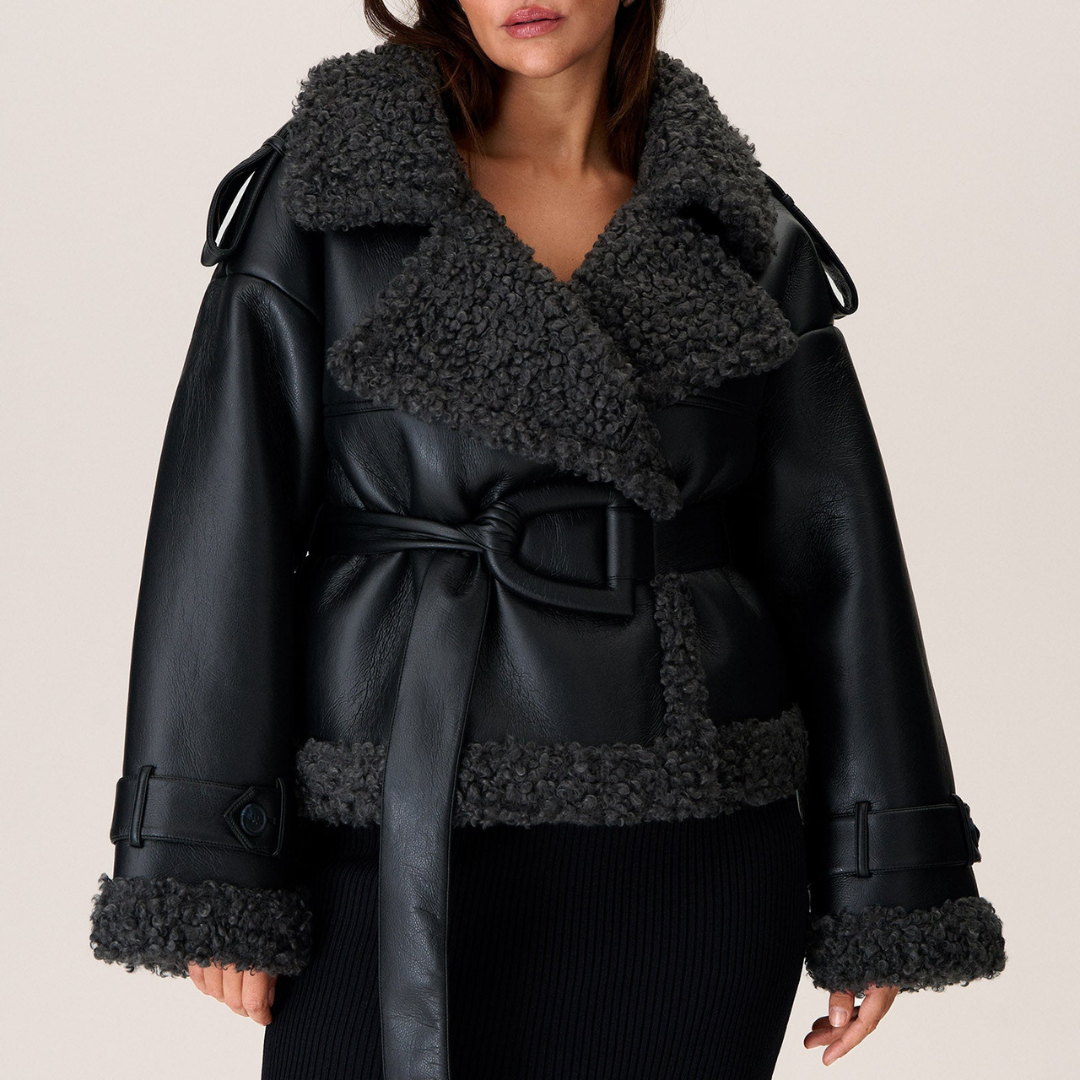 STELLA | BELTED SHEARLING COAT