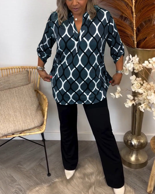 EMILY | BLOUSE WITH ABSTRACT PRINT