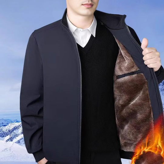 HUNTER | WARM FLEECE JACKET WITH ZIP-UP STAND COLLAR