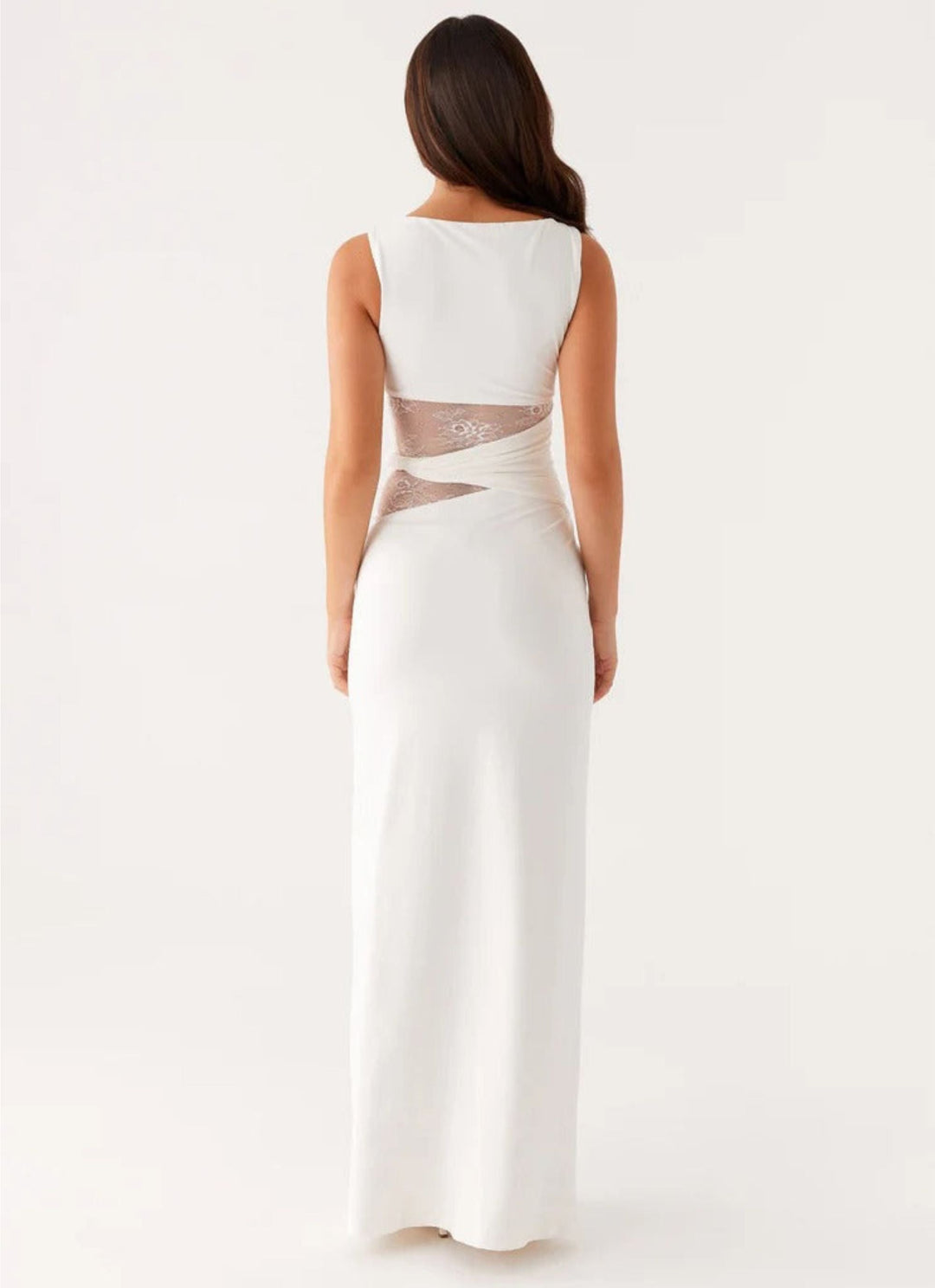 LAYLA | FIGURE-HUGGING MAXI DRESS WITH SUBTLE CUTOUTS AND LACING