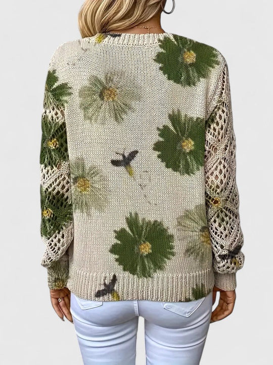 SOPHIA | ELEGANT SWEATER WITH FLORAL PATTERN