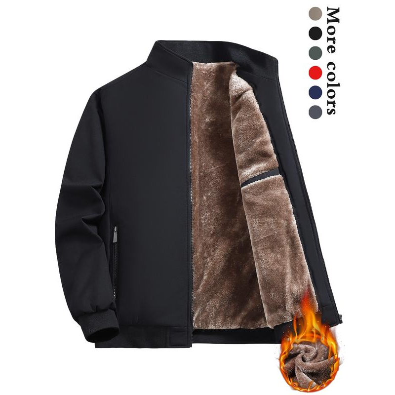 HUNTER | WARM FLEECE JACKET WITH ZIP-UP STAND COLLAR