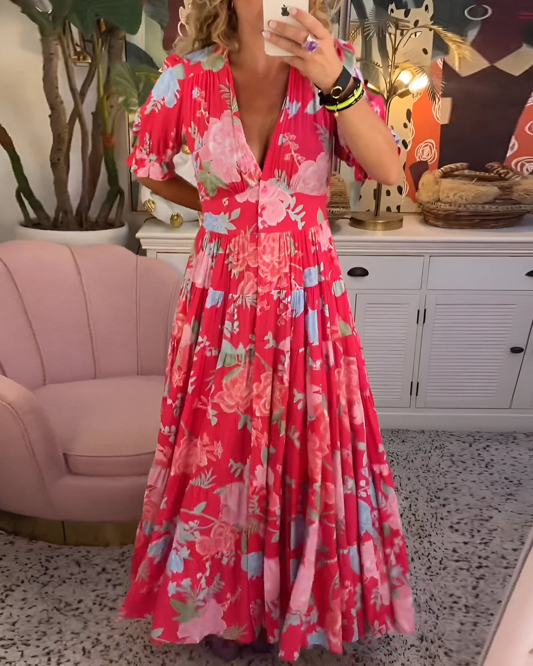 DORIS | FLORAL SUMMER DRESS WITH PRACTICAL ELEGANCE