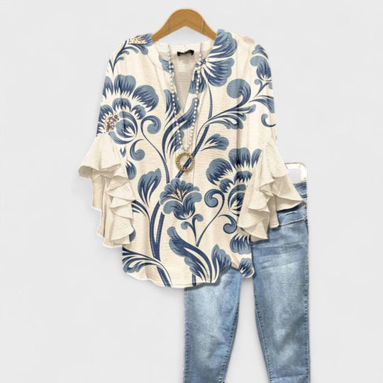 MAYA | BLOUSE WITH ELEGANT FLOWERS