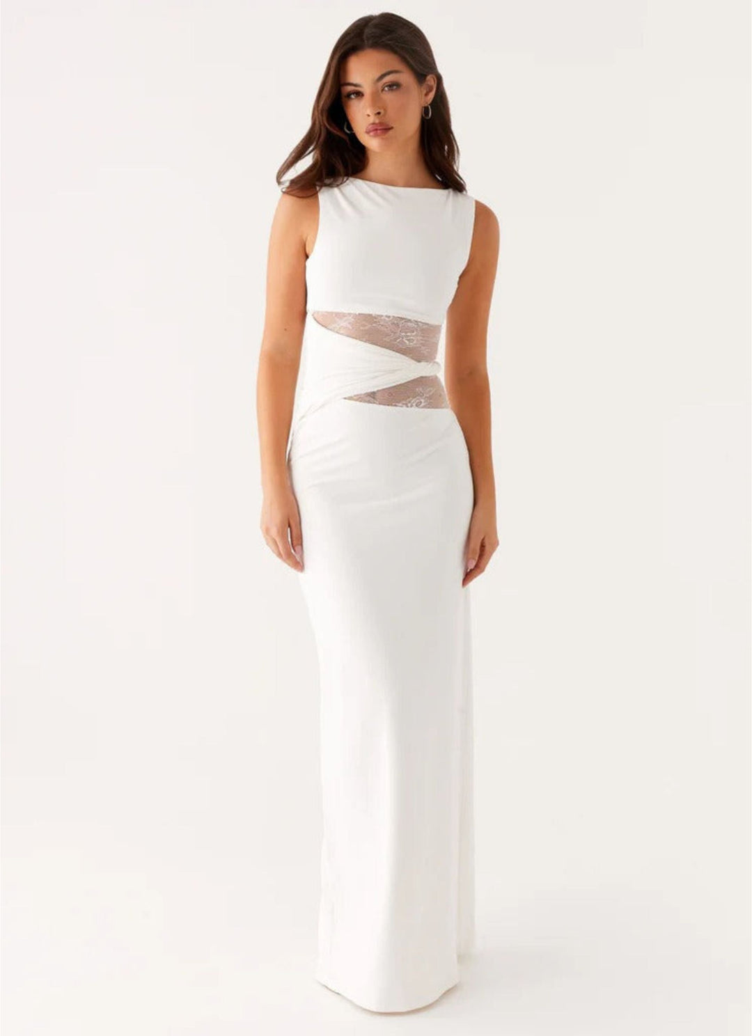 LAYLA | FIGURE-HUGGING MAXI DRESS WITH SUBTLE CUTOUTS AND LACING