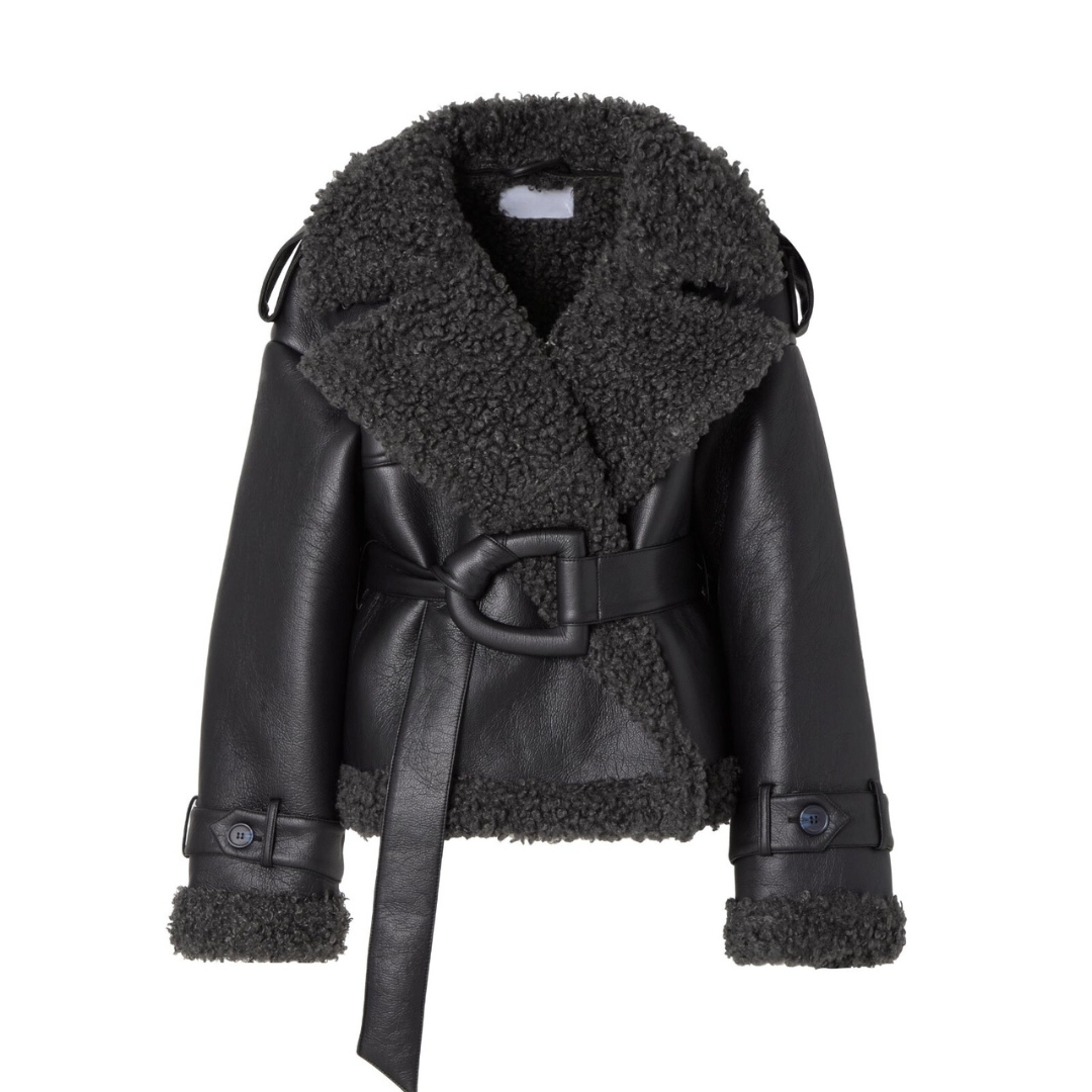 STELLA | BELTED SHEARLING COAT