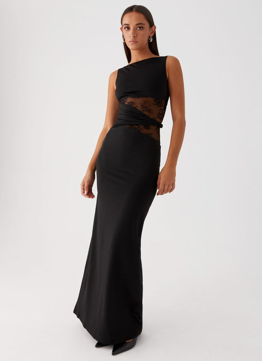 LAYLA | FIGURE-HUGGING MAXI DRESS WITH SUBTLE CUTOUTS AND LACING