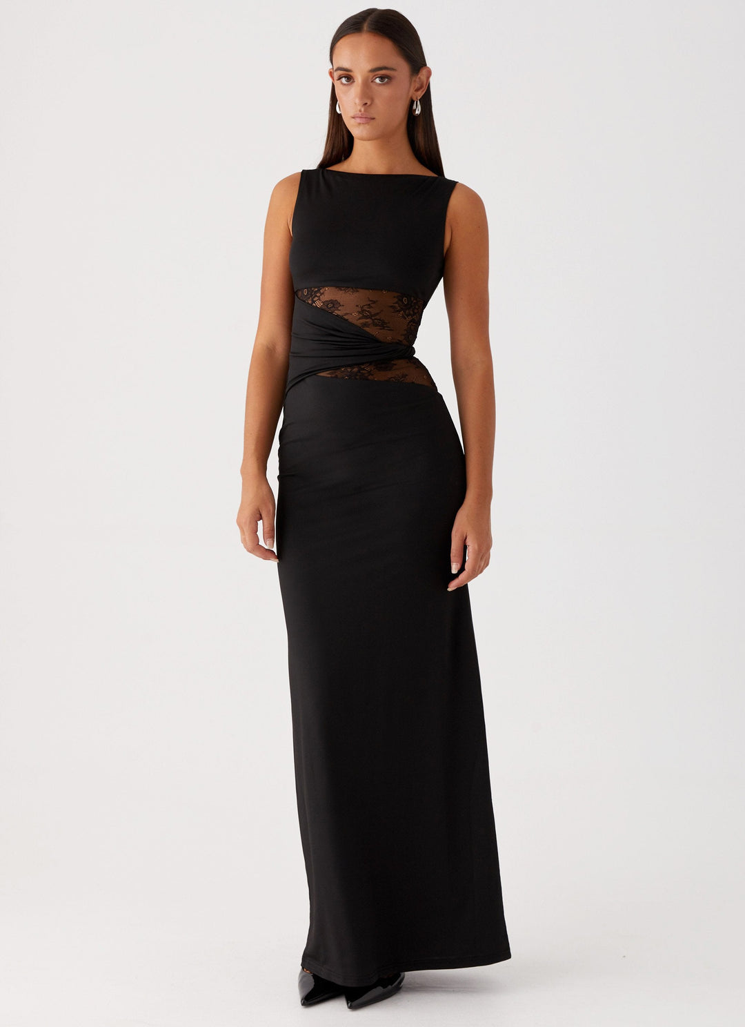 LAYLA | FIGURE-HUGGING MAXI DRESS WITH SUBTLE CUTOUTS AND LACING