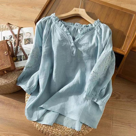 NATALIA | LINEN BLOUSE