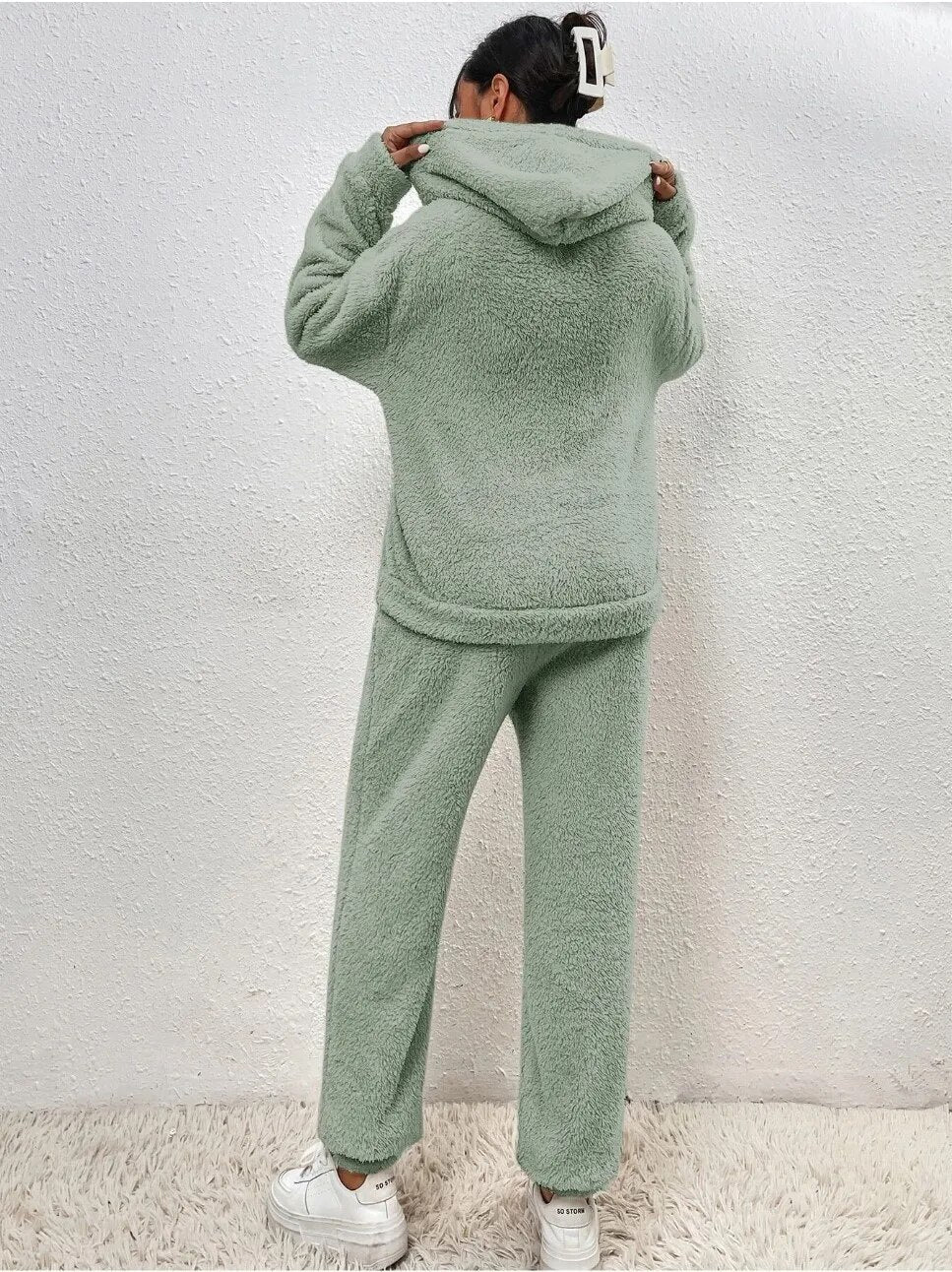 RUBY | ULTRA-COMFORTABLE TEDDY LOUNGE SET WITH HOOD