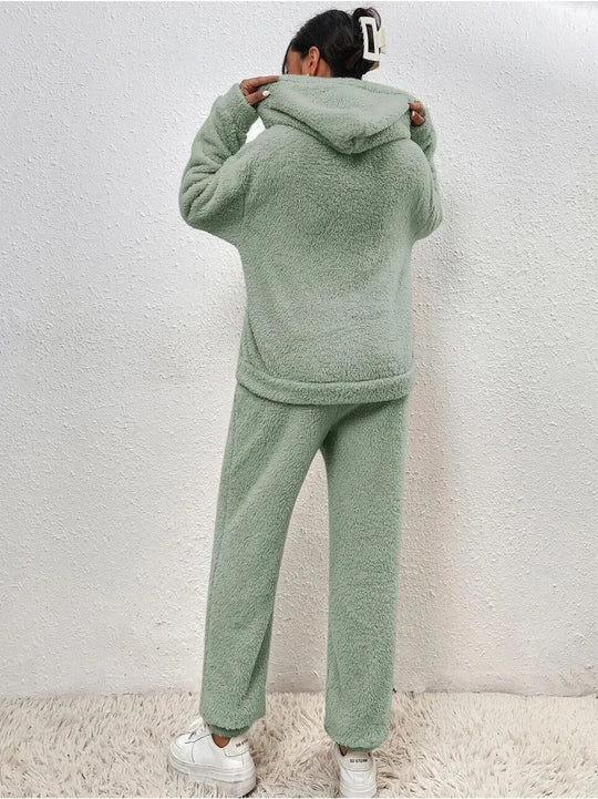 RUBY | ULTRA-COMFORTABLE TEDDY LOUNGE SET WITH HOOD