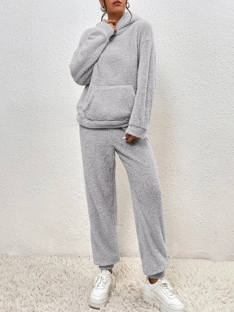 RUBY | ULTRA-COMFORTABLE TEDDY LOUNGE SET WITH HOOD