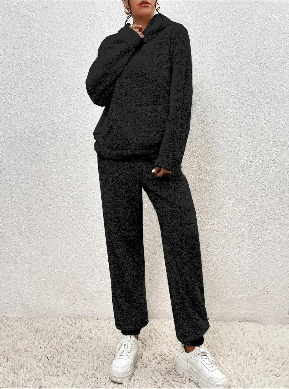 RUBY | ULTRA-COMFORTABLE TEDDY LOUNGE SET WITH HOOD