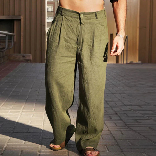 JAMES | WIDE-LEG LINEN TROUSERS
