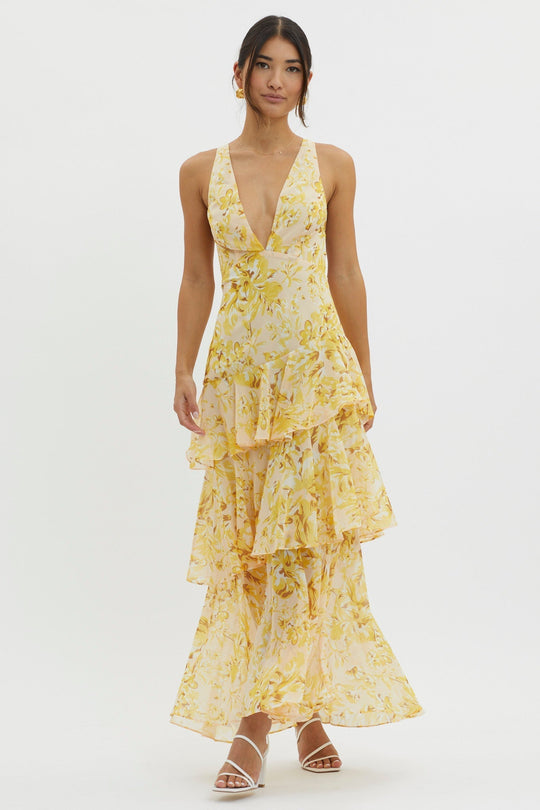 FAYE | BLOOM SHIFT MIDI DRESS