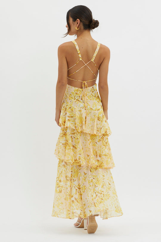 FAYE | BLOOM SHIFT MIDI DRESS