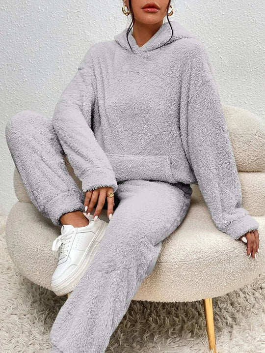 RUBY | ULTRA-COMFORTABLE TEDDY LOUNGE SET WITH HOOD