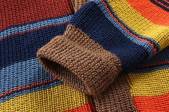 JASPER | KNITTED MEN’S CARDIGAN WITH COLOUR BLOCK AND GEOMETRIC PATTERN