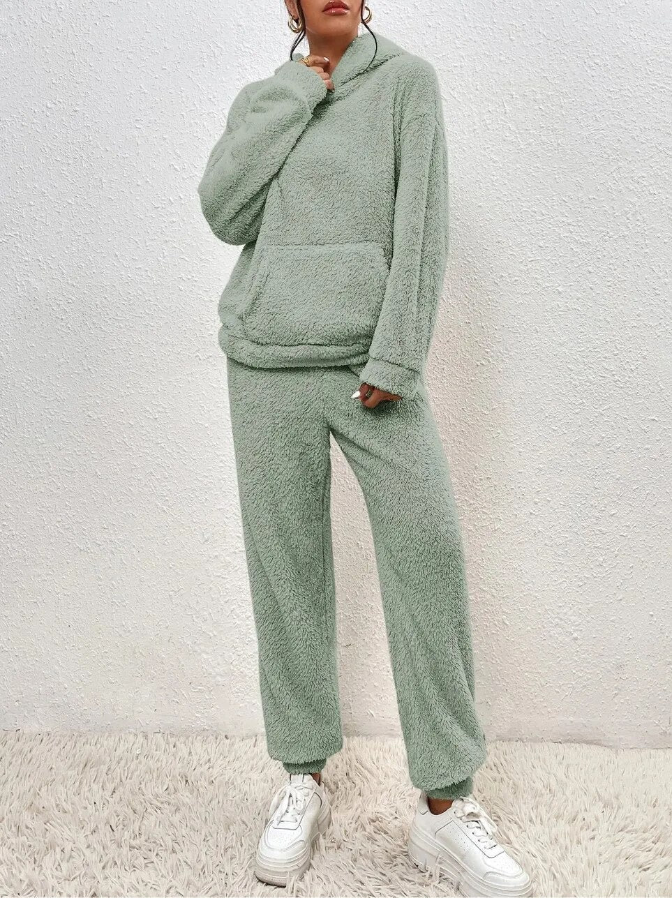 RUBY | ULTRA-COMFORTABLE TEDDY LOUNGE SET WITH HOOD
