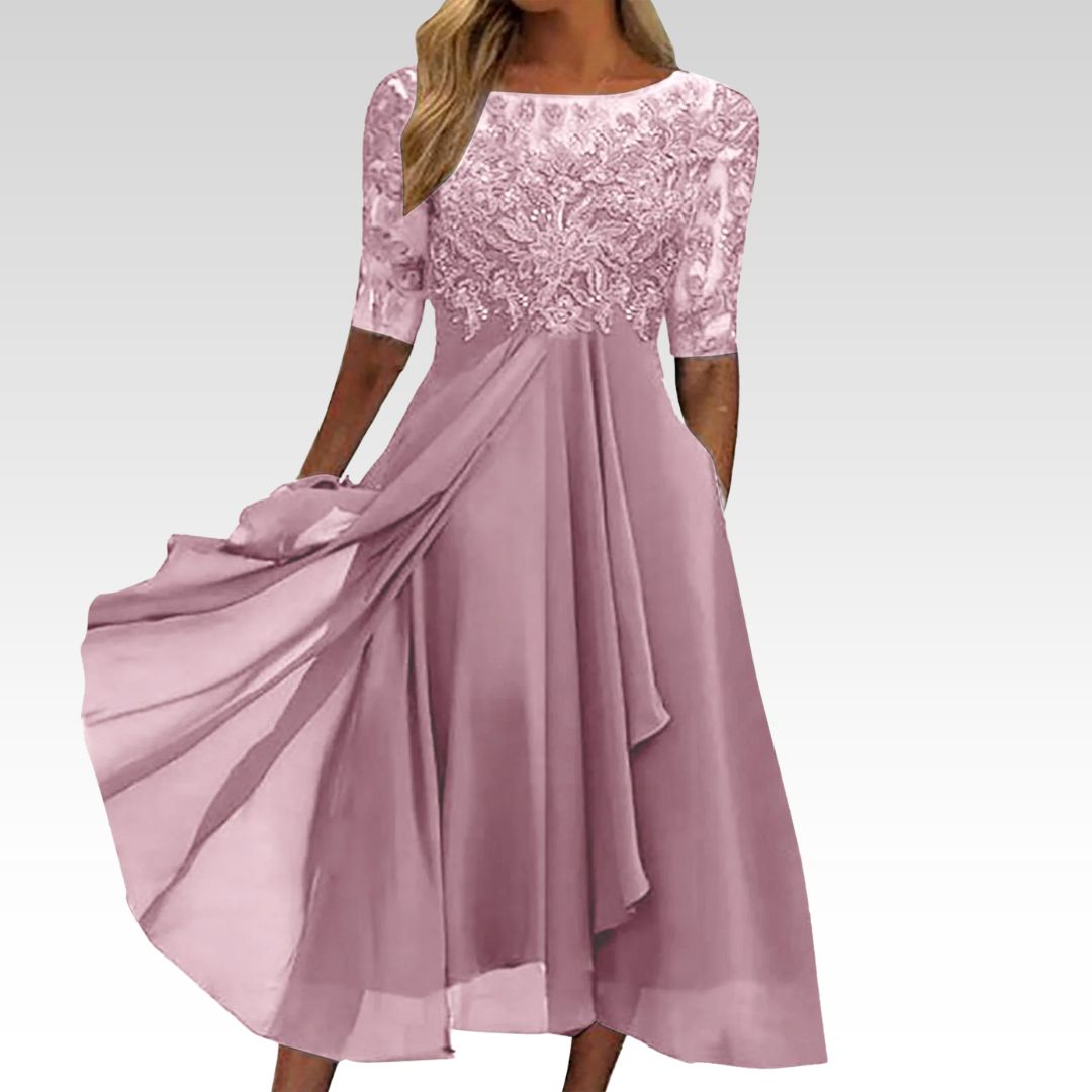 ZARIA | LACE EMBROIDERED DRESS