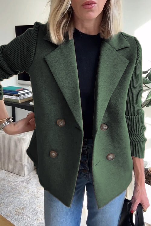 OLIVIA | ELEGANT JACKET WITH KNITTED SLEEVES