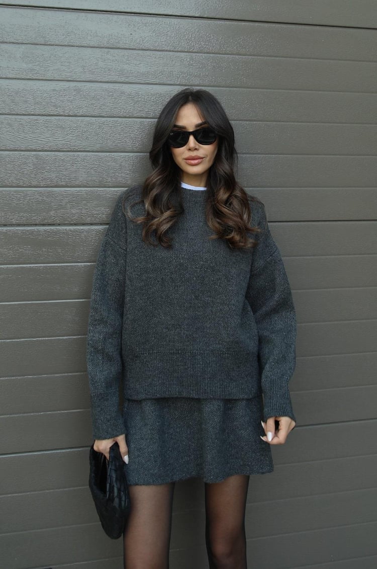 AMELIA | LUXURY KNIT SET – SWEATER + SKIRT