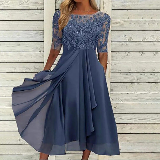 ZARIA | LACE EMBROIDERED DRESS