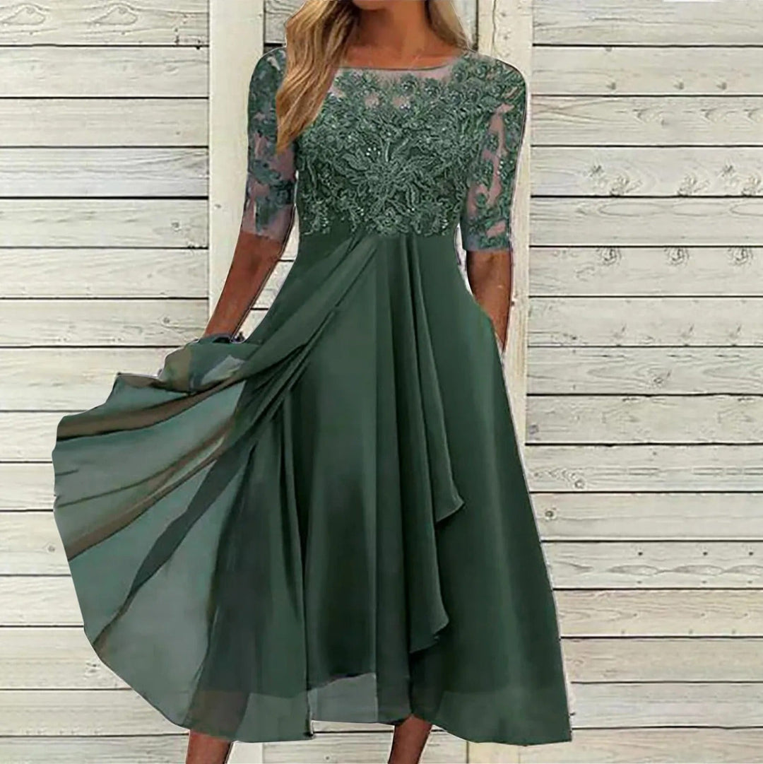 ZARIA | LACE EMBROIDERED DRESS