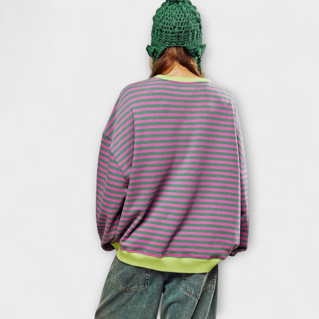 JOYCE | STRIPED OVERSIZED SWEATER