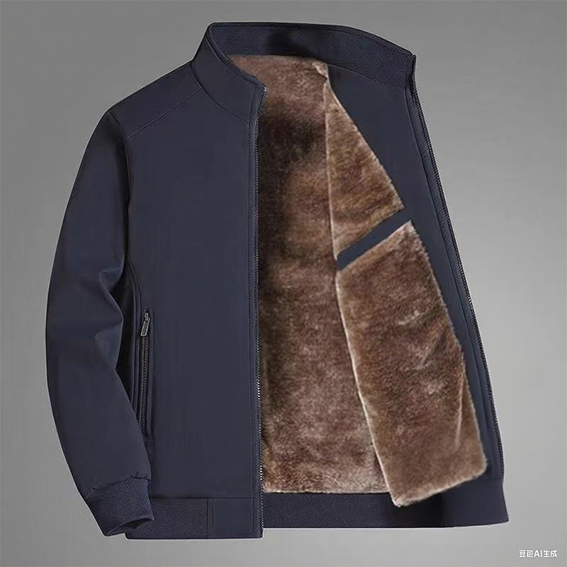 HUNTER | WARM FLEECE JACKET WITH ZIP-UP STAND COLLAR