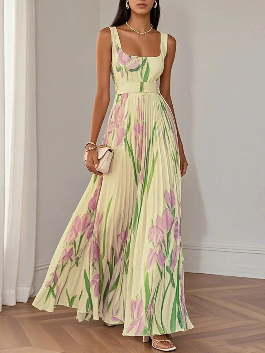 REVINA | ELEGANT FLORAL MAXI DRESS